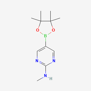 molecular formula C11H18BN3O2 B1420554 N-甲基-5-(4,4,5,5-四甲基-1,3,2-二氧杂硼环-2-基)嘧啶-2-胺 CAS No. 904326-88-1