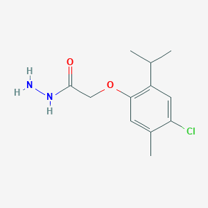 molecular formula C12H17ClN2O2 B1420555 2-[4-氯-5-甲基-2-(异丙基)苯氧基]乙酰肼 CAS No. 331761-39-8