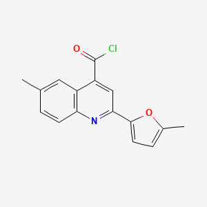 B1420556 6-Methyl-2-(5-methyl-2-furyl)quinoline-4-carbonyl chloride CAS No. 1160253-31-5