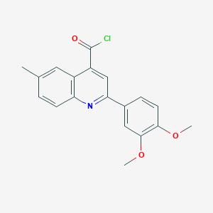 molecular formula C19H16ClNO3 B1420558 2-(3,4-二甲氧基苯基)-6-甲基喹啉-4-甲酰氯 CAS No. 1160253-77-9