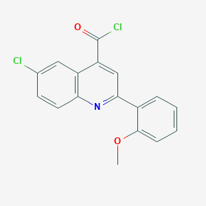 molecular formula C17H11Cl2NO2 B1420560 6-氯-2-(2-甲氧基苯基)喹啉-4-甲酰氯 CAS No. 1160263-29-5