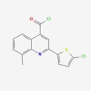 molecular formula C15H9Cl2NOS B1420569 2-(5-氯-2-噻吩基)-8-甲基喹啉-4-甲酰氯 CAS No. 1160254-07-8
