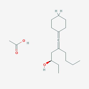 Acetic acid--(3R)-5-(cyclohexylidenemethylidene)nonan-3-ol (1/1)