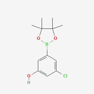 B1420580 3-Chloro-5-(4,4,5,5-tetramethyl-1,3,2-dioxaborolan-2-yl)phenol CAS No. 960388-56-1