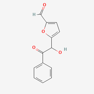 molecular formula C13H10O4 B14205803 2-Furancarboxaldehyde, 5-(1-hydroxy-2-oxo-2-phenylethyl)- CAS No. 828923-09-7