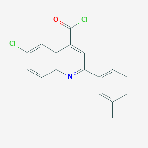 molecular formula C17H11Cl2NO B1420582 6-氯-2-(3-甲苯基)喹啉-4-酰氯 CAS No. 1160263-12-6