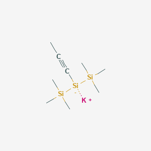 molecular formula C9H21KSi3 B14205836 Potassium;prop-1-ynyl-bis(trimethylsilyl)silanide CAS No. 825626-74-2