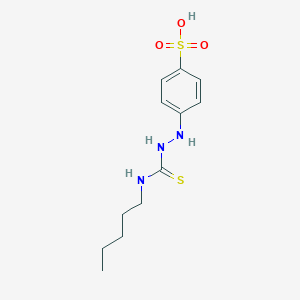 4-[2-(Pentylcarbamothioyl)hydrazinyl]benzene-1-sulfonic acid