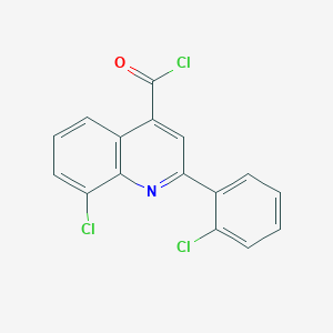 molecular formula C16H8Cl3NO B1420588 8-Chloro-2-(2-chlorophenyl)quinoline-4-carbonyl chloride CAS No. 1160263-59-1