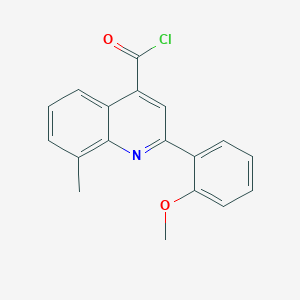 molecular formula C18H14ClNO2 B1420590 2-(2-Methoxyphenyl)-8-methylquinoline-4-carbonyl chloride CAS No. 1160254-39-6