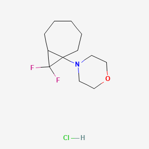 4-(8,8-Difluoro-1-bicyclo[5.1.0]octanyl)morpholine;hydrochloride