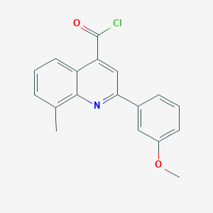 molecular formula C18H14ClNO2 B1420593 2-(3-Methoxyphenyl)-8-methylquinoline-4-carbonyl chloride CAS No. 1160254-41-0