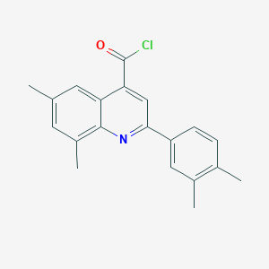 molecular formula C20H18ClNO B1420595 2-(3,4-Dimethylphenyl)-6,8-dimethylquinoline-4-carbonyl chloride CAS No. 1160254-95-4