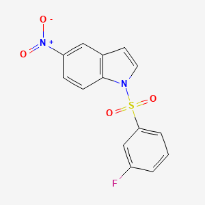 1-(3-Fluorobenzene-1-sulfonyl)-5-nitro-1H-indole