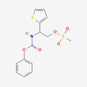 2-[(Phenoxycarbonyl)amino]-2-(thiophen-2-yl)ethyl methanesulfonate