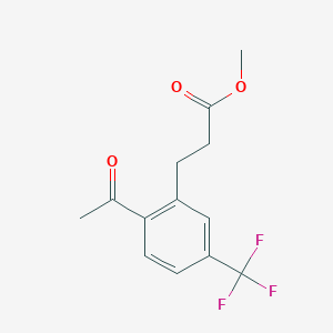 Methyl 3-[2-acetyl-5-(trifluoromethyl)phenyl]propanoate