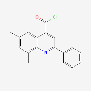 molecular formula C18H14ClNO B1420602 6,8-Dimethyl-2-phenylquinoline-4-carbonyl chloride CAS No. 1160254-87-4