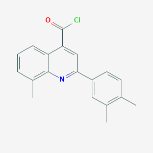 molecular formula C19H16ClNO B1420605 2-(3,4-二甲苯基)-8-甲基喹啉-4-甲酰氯 CAS No. 1160254-17-0