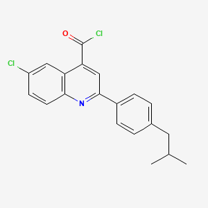 molecular formula C20H17Cl2NO B1420606 6-氯-2-(4-异丁基苯基)喹啉-4-甲酰氯 CAS No. 1160263-20-6