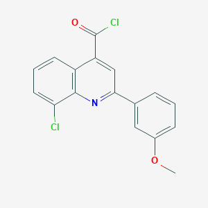 molecular formula C17H11Cl2NO2 B1420608 8-氯-2-(3-甲氧基苯基)喹啉-4-甲酰氯 CAS No. 1160263-67-1