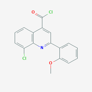 molecular formula C17H11Cl2NO2 B1420609 8-氯-2-(2-甲氧基苯基)喹啉-4-羰基氯 CAS No. 1160263-69-3