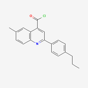 B1420613 6-Methyl-2-(4-propylphenyl)quinoline-4-carbonyl chloride CAS No. 1160253-53-1