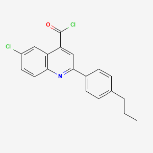 molecular formula C19H15Cl2NO B1420618 6-氯-2-(4-丙基苯基)喹啉-4-羰基氯 CAS No. 1160263-17-1