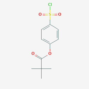 B142062 4-(Chlorosulfonyl)phenyl pivalate CAS No. 150374-99-5