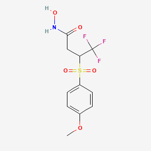 Butanamide, 4,4,4-trifluoro-N-hydroxy-3-[(4-methoxyphenyl)sulfonyl]-