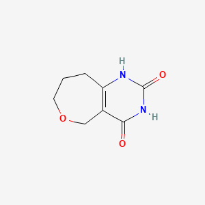 molecular formula C8H10N2O3 B14206240 5,7,8,9-Tetrahydrooxepino[4,3-d]pyrimidine-2,4(1H,3H)-dione CAS No. 820966-02-7