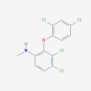 molecular formula C13H9Cl4NO B14206252 3,4-Dichloro-2-(2,4-dichlorophenoxy)-N-methylaniline CAS No. 832734-05-1