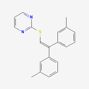 Pyrimidine, 2-[[2,2-bis(3-methylphenyl)ethenyl]thio]-