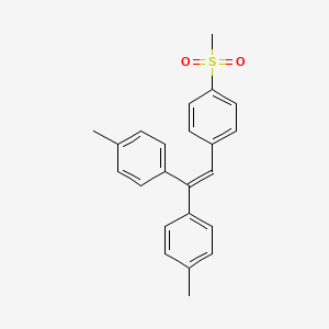 molecular formula C23H22O2S B14206265 1-[2,2-Bis(4-methylphenyl)vinyl]-4-(methylsulfonyl)benzene CAS No. 842114-38-9