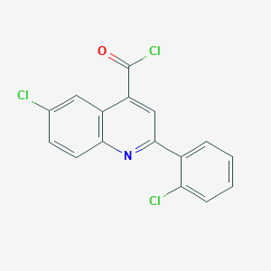 molecular formula C16H8Cl3NO B1420639 6-氯-2-(2-氯苯基)喹啉-4-酰氯 CAS No. 1160263-24-0