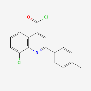 molecular formula C17H11Cl2NO B1420649 8-Chloro-2-(4-methylphenyl)quinoline-4-carbonyl chloride CAS No. 1160263-51-3