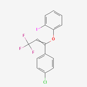 1-{[1-(4-Chlorophenyl)-3,3,3-trifluoroprop-1-en-1-yl]oxy}-2-iodobenzene