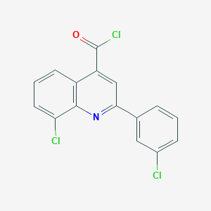 molecular formula C16H8Cl3NO B1420652 8-Chloro-2-(3-chlorophenyl)quinoline-4-carbonyl chloride CAS No. 1160263-57-9