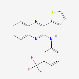 3-(Thiophen-2-yl)-N-[3-(trifluoromethyl)phenyl]quinoxalin-2-amine