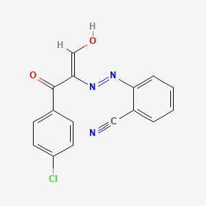 2-[[(Z)-3-(4-chlorophenyl)-1-hydroxy-3-oxoprop-1-en-2-yl]diazenyl]benzonitrile