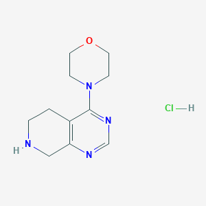 molecular formula C11H17ClN4O B14206576 4-(4-Morpholinyl)-5,6,7,8-tetrahydropyrido[3,4-d]pyrimidine hydrochloride CAS No. 828258-33-9