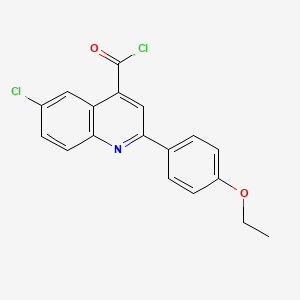 molecular formula C18H13Cl2NO2 B1420658 6-氯-2-(4-乙氧基苯基)喹啉-4-酰氯 CAS No. 1160263-33-1