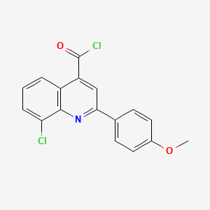 molecular formula C17H11Cl2NO2 B1420662 8-氯-2-(4-甲氧基苯基)喹啉-4-甲酰氯 CAS No. 1160263-65-9