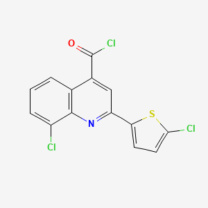 B1420666 8-Chloro-2-(5-chloro-2-thienyl)quinoline-4-carbonyl chloride CAS No. 1160256-92-7
