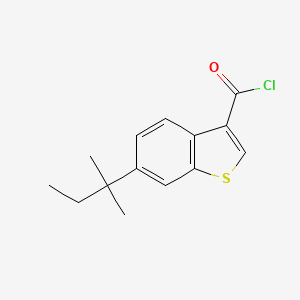 molecular formula C14H15ClOS B1420669 6-(1,1-二甲基丙基)-1-苯并噻吩-3-甲酰氯 CAS No. 1160248-96-3