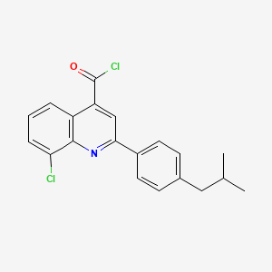 molecular formula C20H17Cl2NO B1420673 8-氯-2-(4-异丁基苯基)喹啉-4-甲酰氯 CAS No. 1160256-33-6