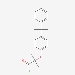 molecular formula C19H21ClO2 B1420675 2-Methyl-2-[4-(1-methyl-1-phenylethyl)phenoxy]propanoyl chloride CAS No. 1160257-90-8