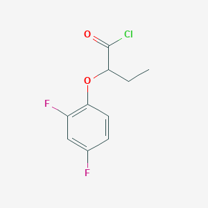 molecular formula C10H9ClF2O2 B1420680 2-(2,4-Difluorphenoxy)butanoylchlorid CAS No. 1160257-44-2