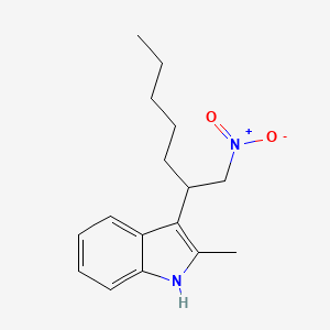 2-Methyl-3-(1-nitroheptan-2-YL)-1H-indole