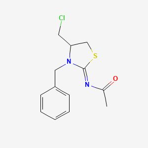 Acetamide, N-[4-(chloromethyl)-3-(phenylmethyl)-2-thiazolidinylidene]-