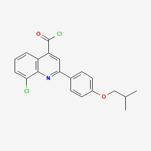 molecular formula C20H17Cl2NO2 B1420688 8-Chloro-2-(4-isobutoxyphenyl)quinoline-4-carbonyl chloride CAS No. 1160255-90-2